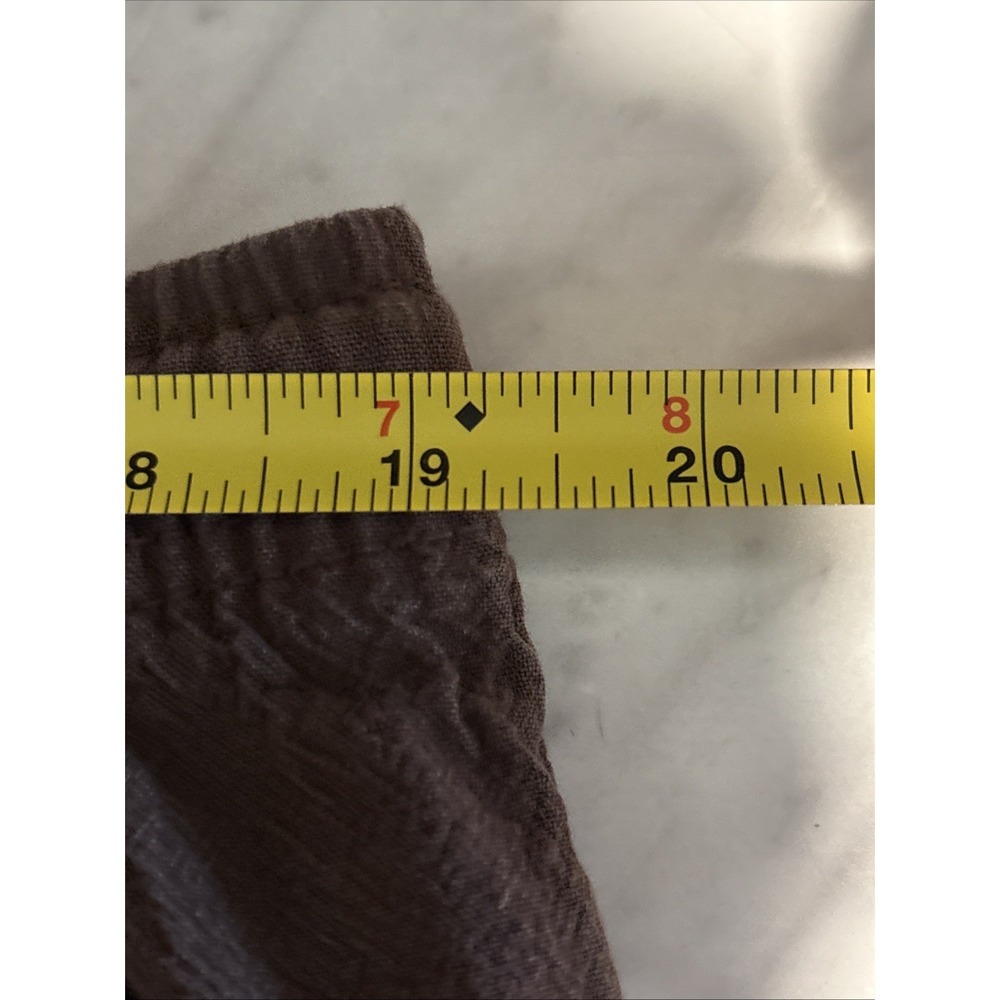 Vtg Erika Capri Pants Brown Elastic Waist Drawstring- Missing Drawstring. XL - Picture 7 of 8
